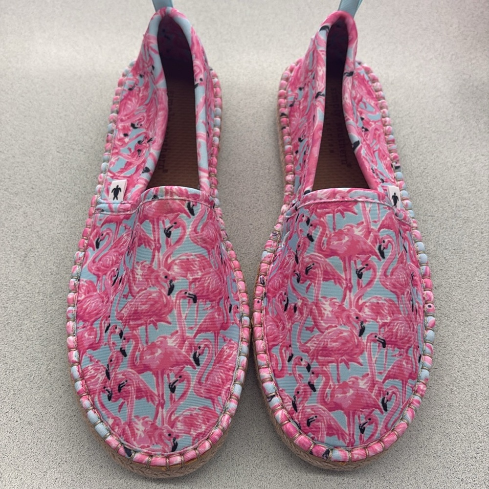 Simple Southern Espadrille Flamingo Slip On Shoes, 7, NWOT